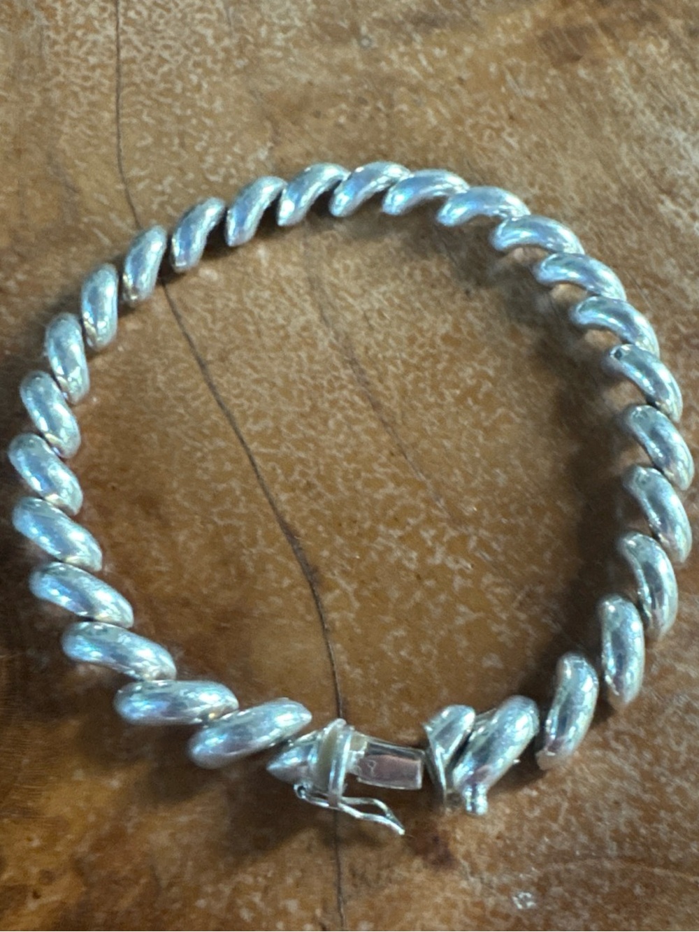 Vintage Sterling Silver San Marco Link Bracelet 925 8” Mens Womens  Jewelry